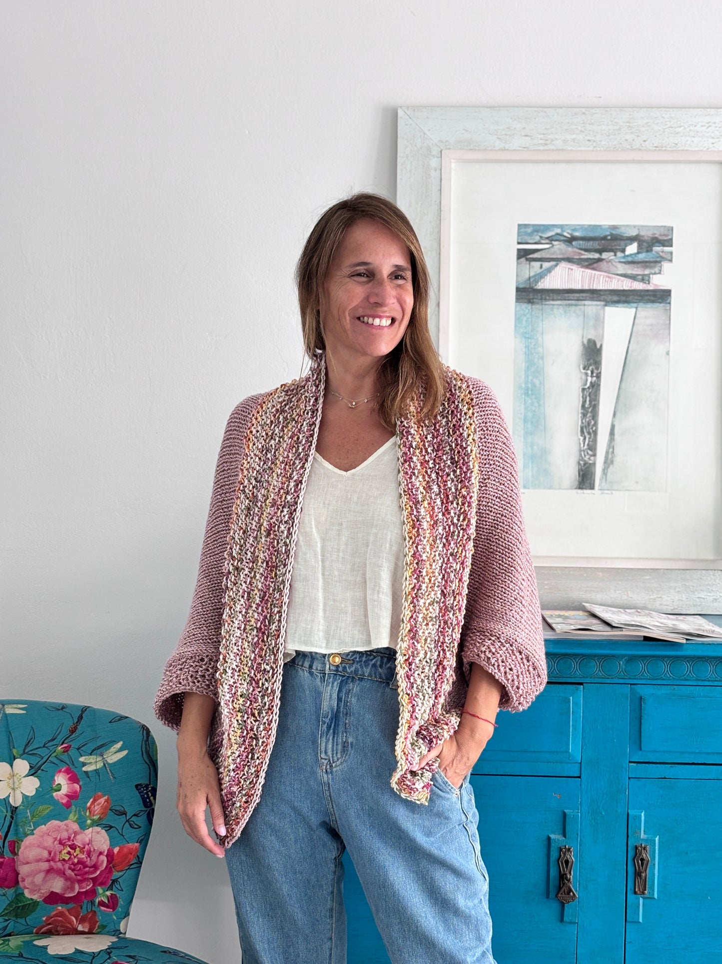 Cardigan Loreto Malva Tropical