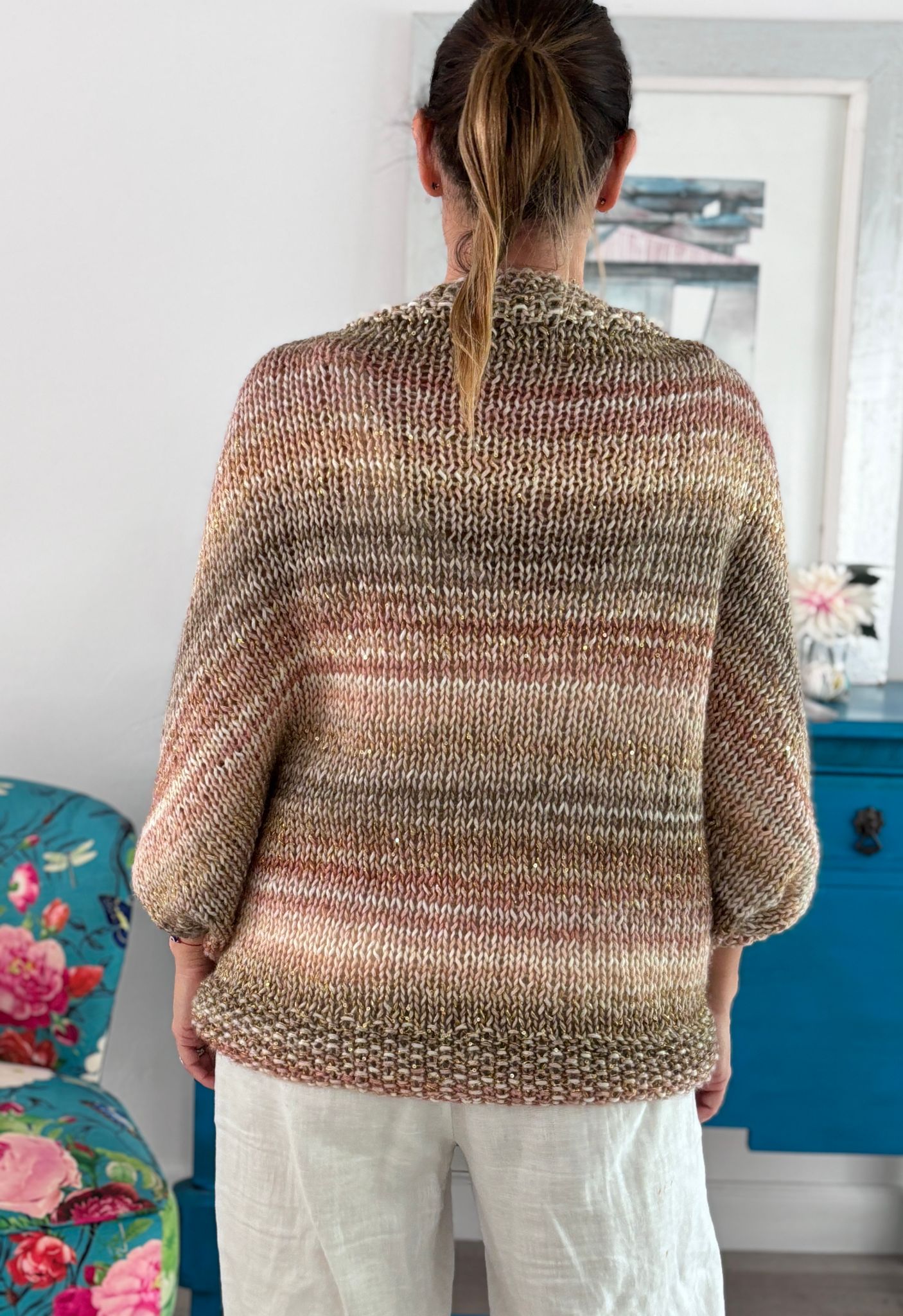 Cardigan Dúo beige Jaspeado