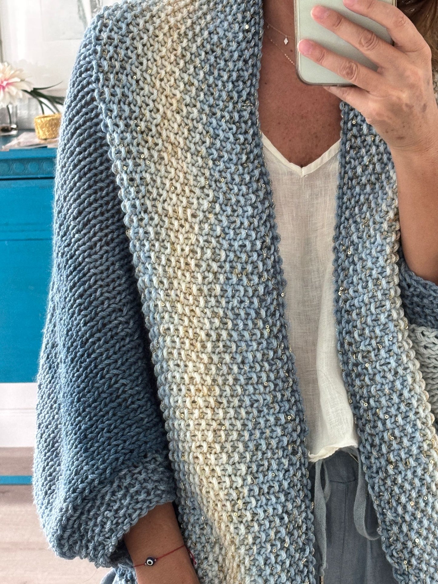 Cardigan Loreto Azul degrade