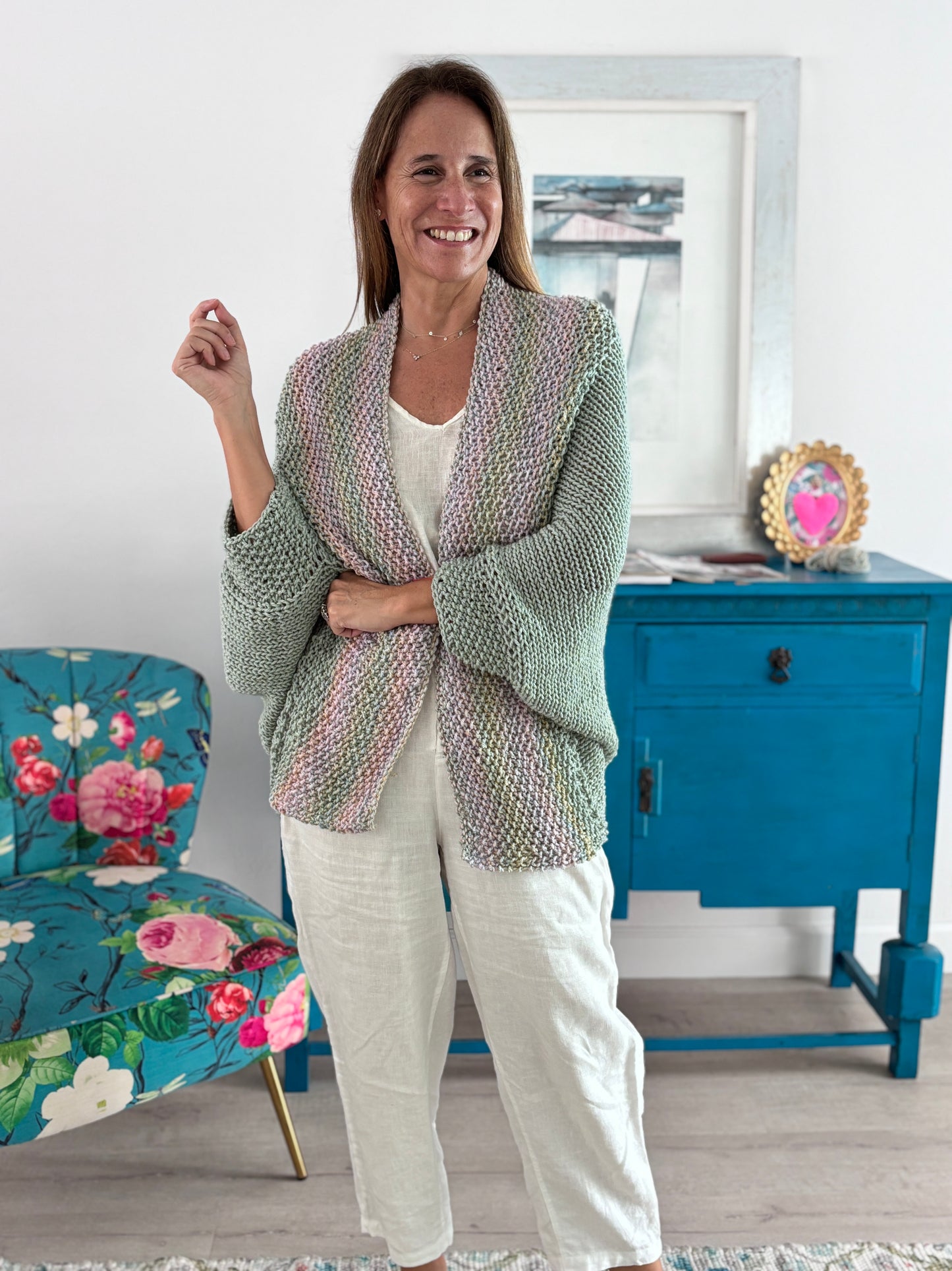 Cardigan Loreto verde Salvia