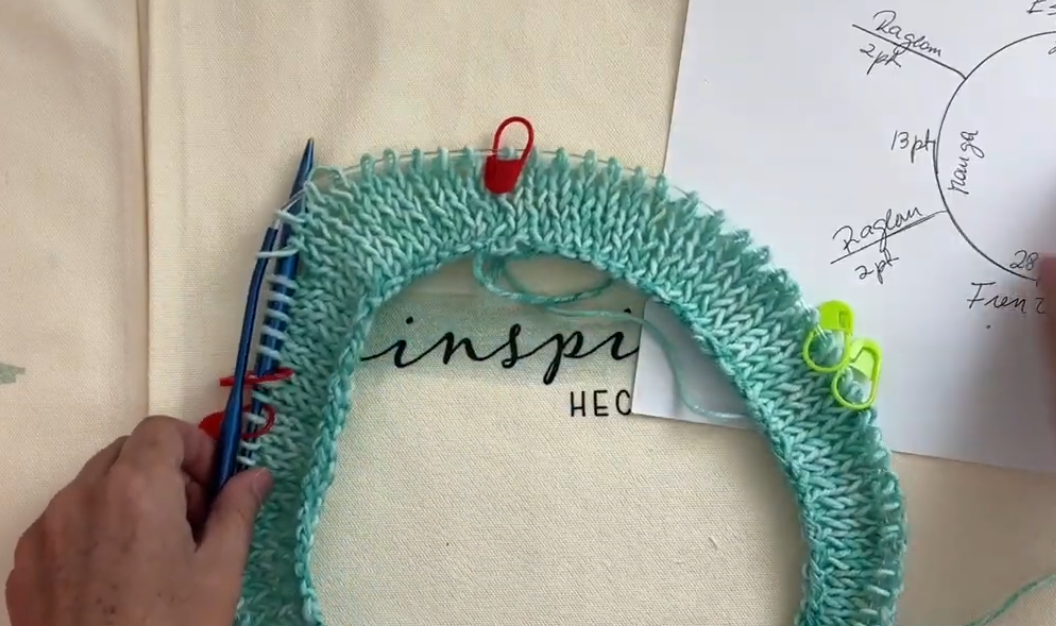 Cómo hacer aumentos para la manga Raglán