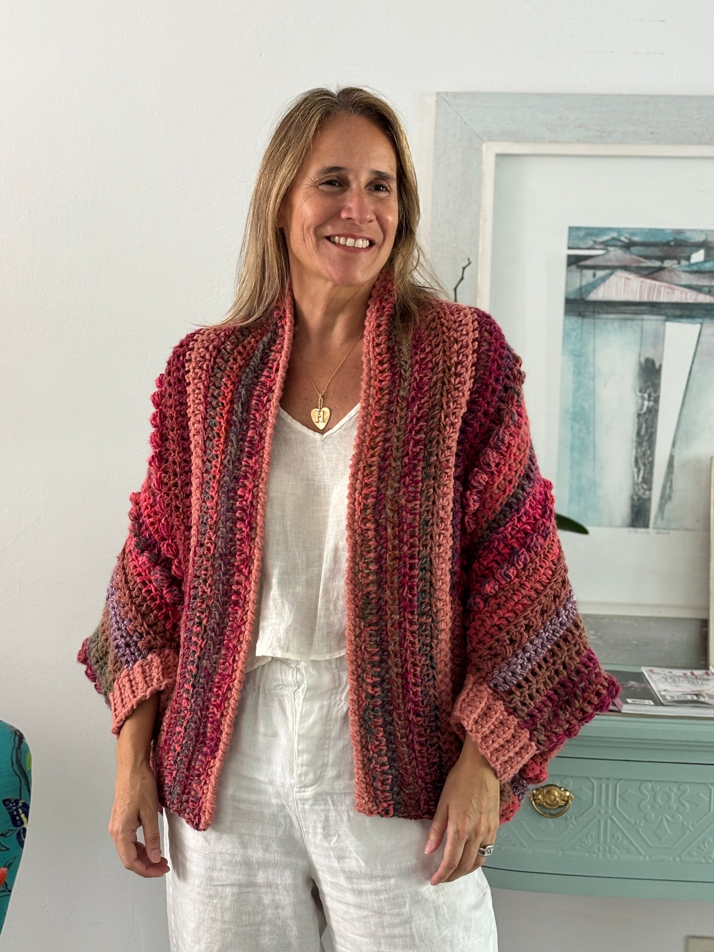 Cardigan Inés Carmesí