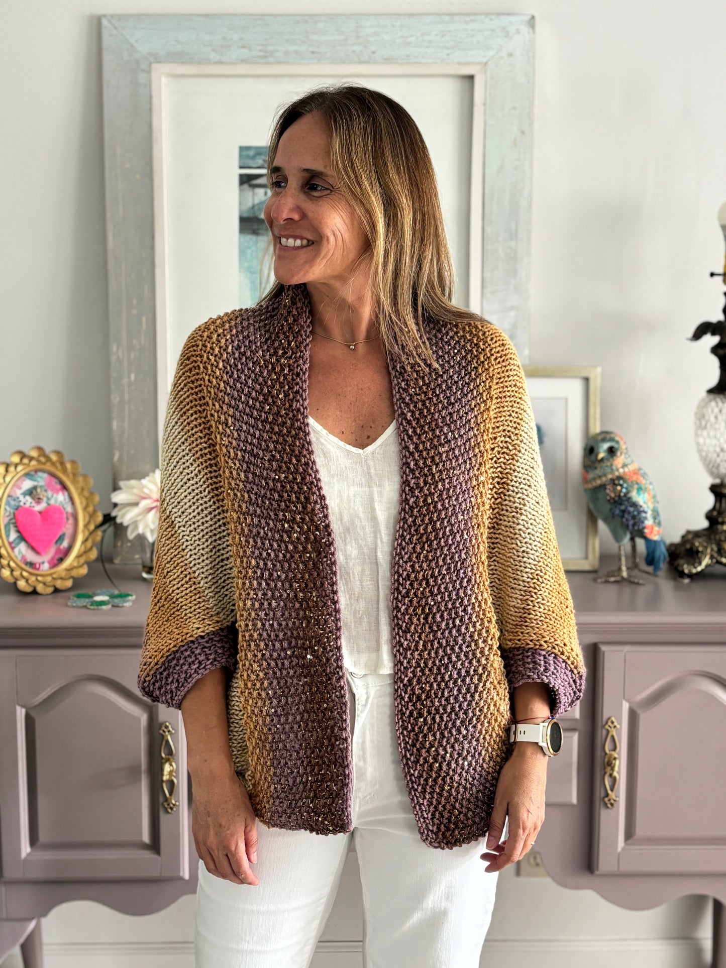 Cardigan Loreto – Color Atardecer Lavanda