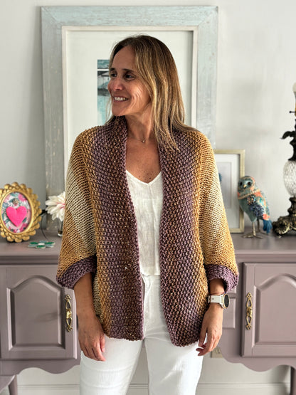Cardigan Loreto – Color Atardecer Lavanda