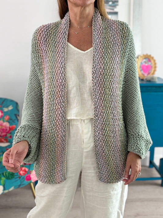 Cardigan Loreto verde Salvia