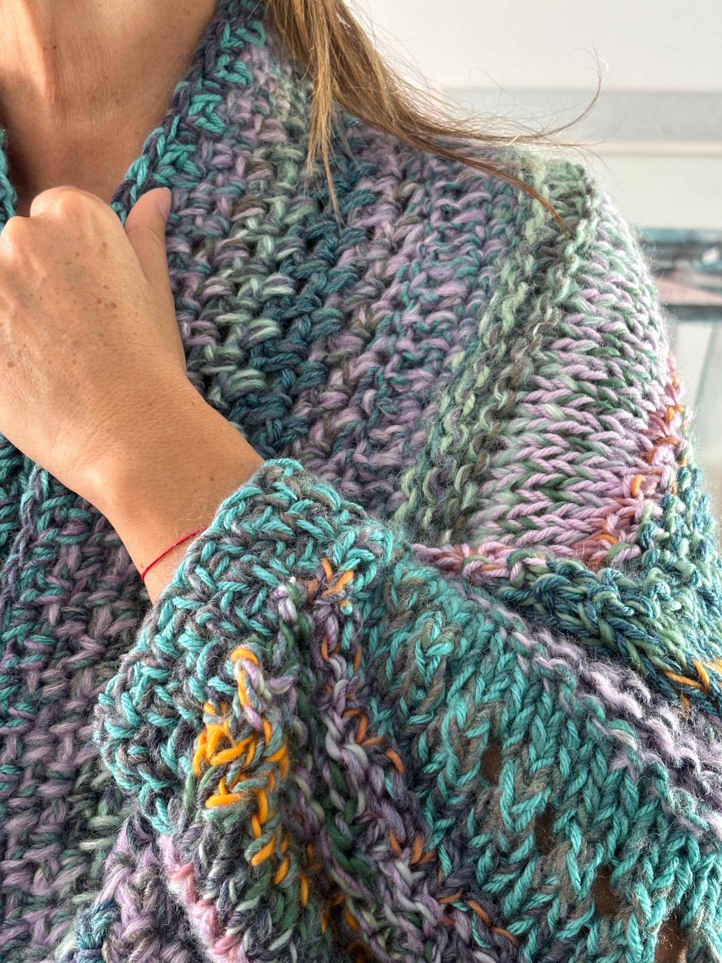 Cardigan Inés Turquesa (único)