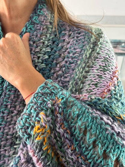 Cardigan Inés Turquesa (único)
