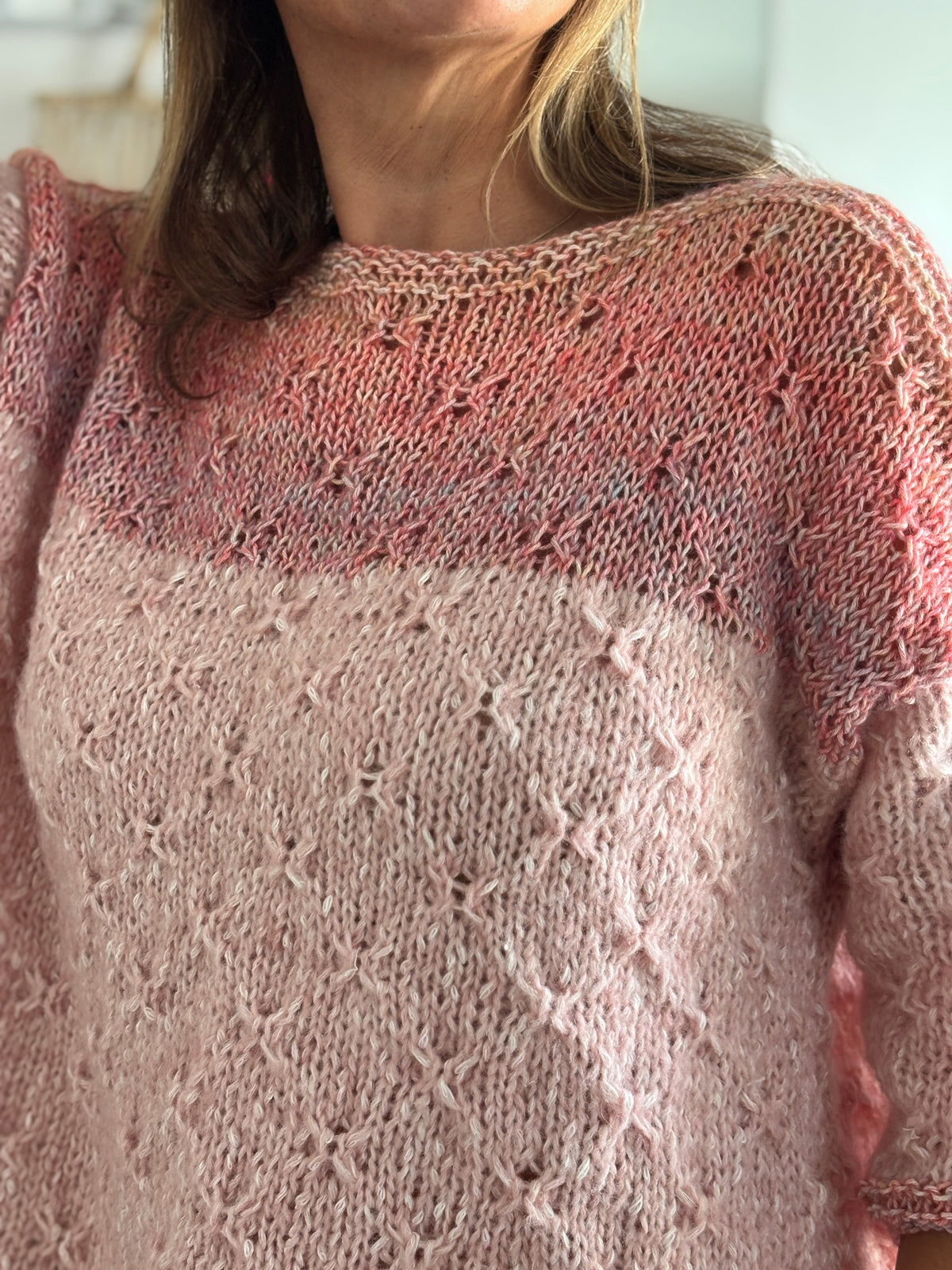 Sweater Kate tejido a mano en punto estrella
