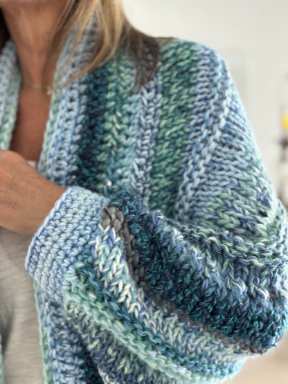 Cardigan Inés aguamarina