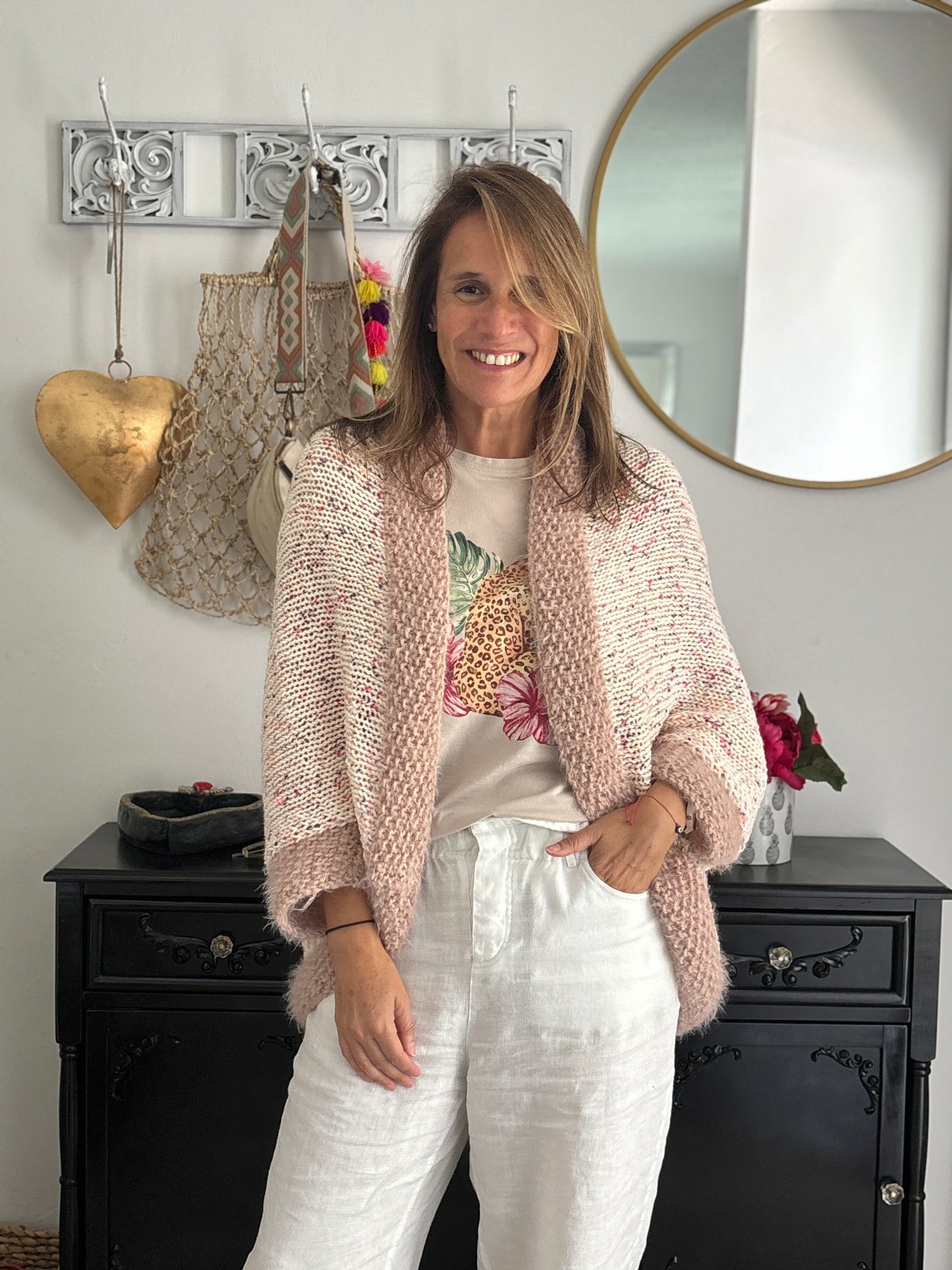 Cardigan Dúo Rosa confeti