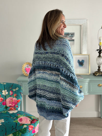 Cardigan Inés aguamarina