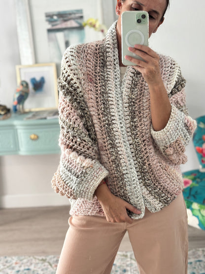 Cardigan Inés Rosa/Arena