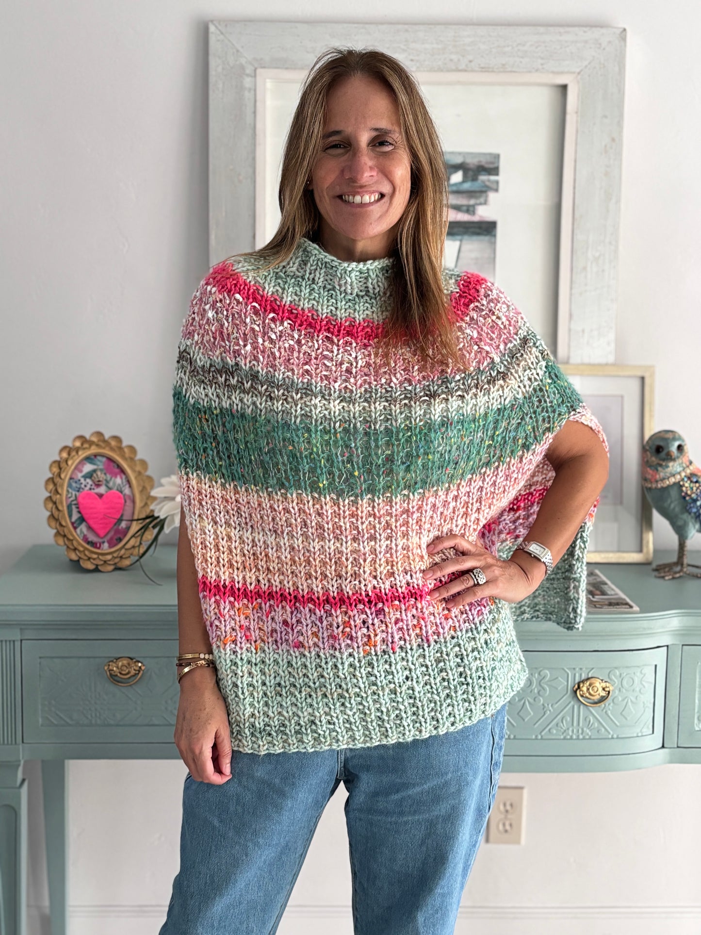 Poncho Alicia Inspirada Hecho a Mano