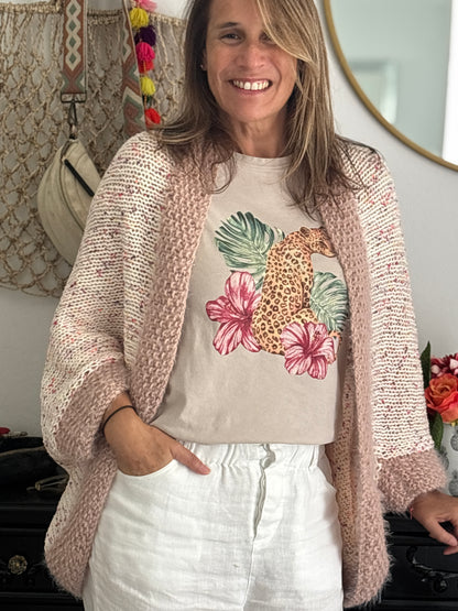 Cardigan Dúo Rosa confeti