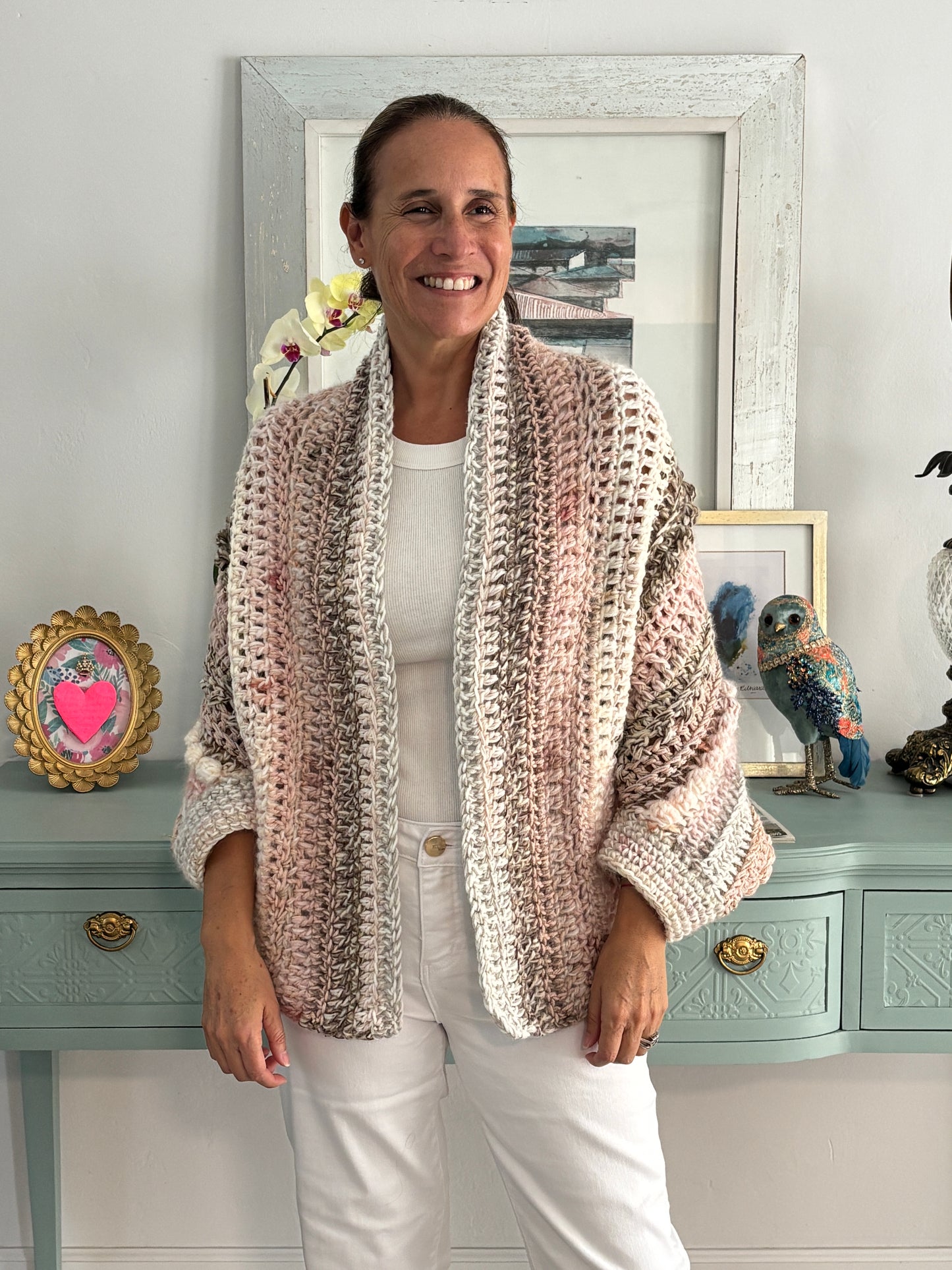 Cardigan Inés Rosa/Arena