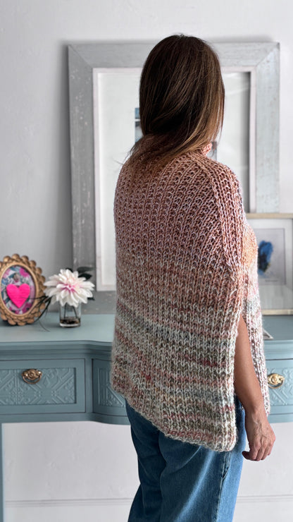 Alicia Poncho in pastel colors