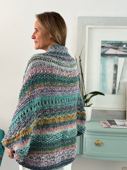 Cardigan Inés Turquesa (único)