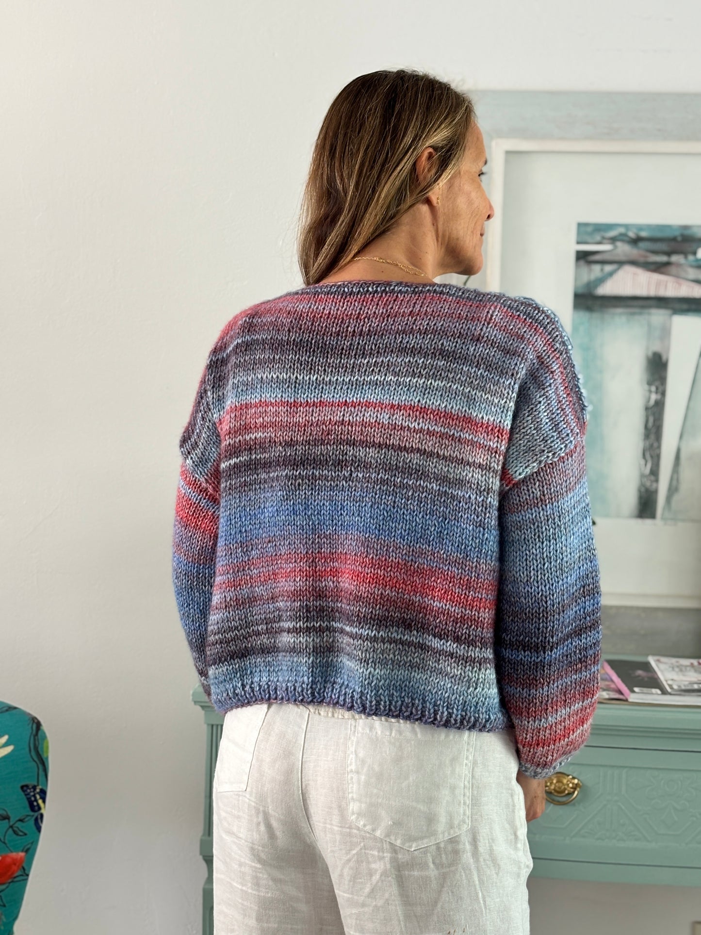 Cardigan Paulina tonos azules