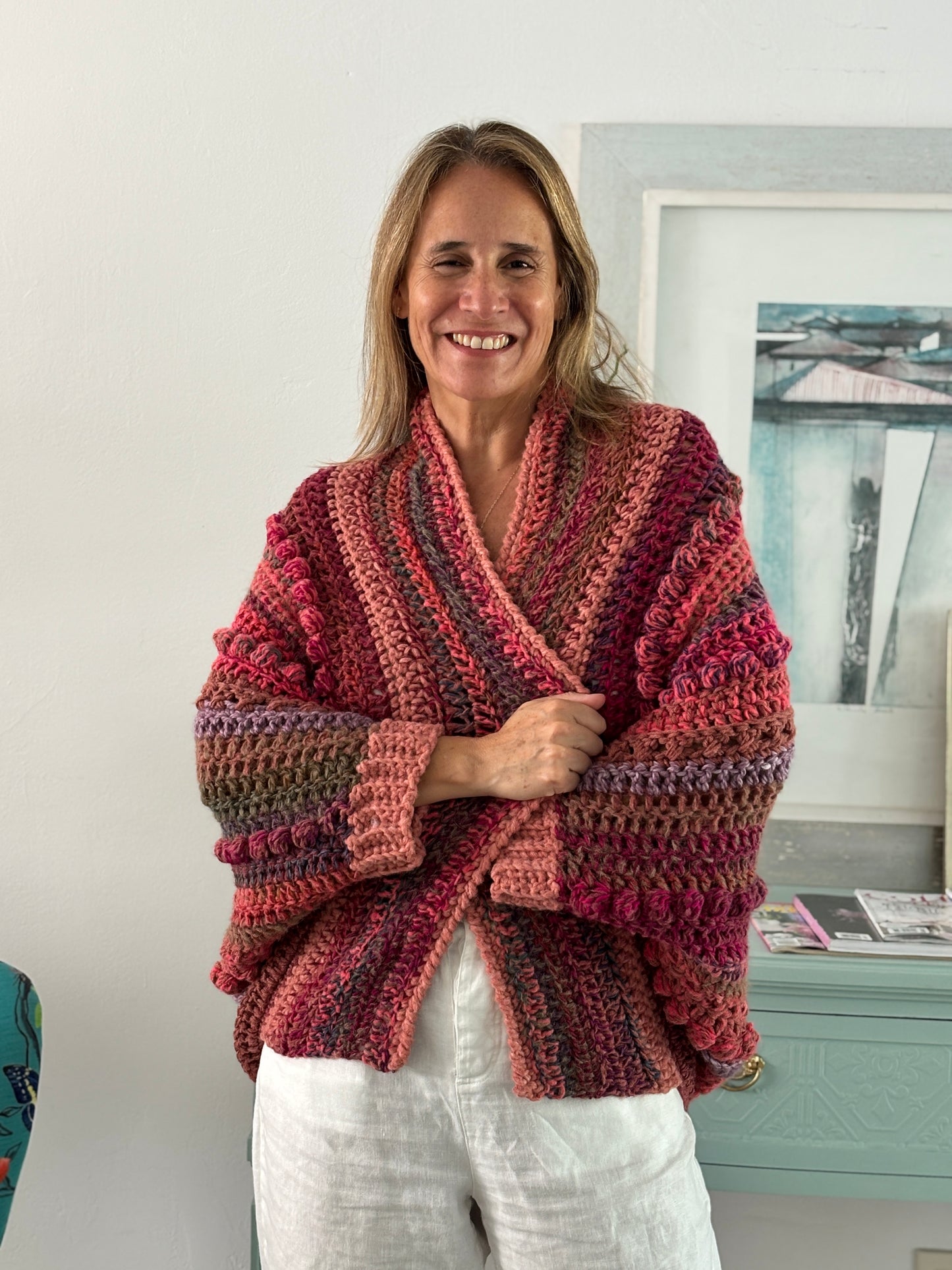 Cardigan Inés Carmesí