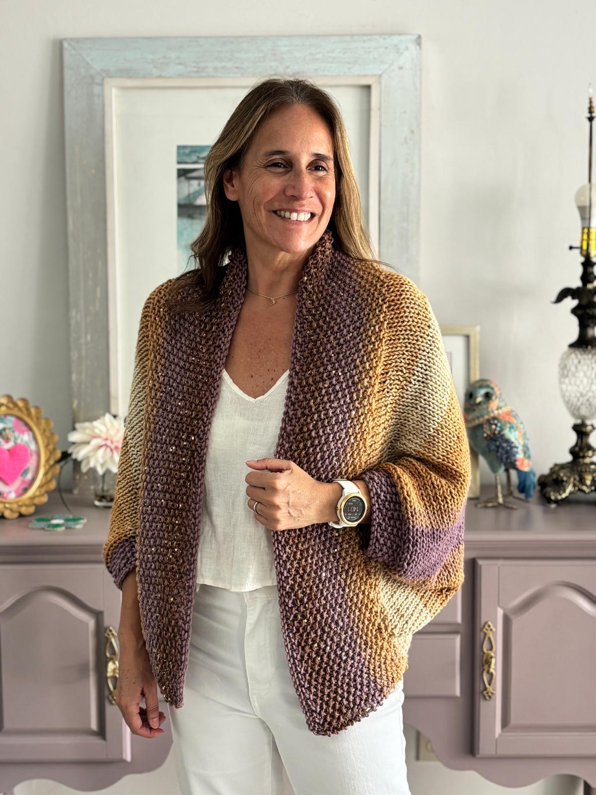 Cardigan Loreto – Color Atardecer Lavanda