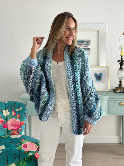 Cardigan Inés aguamarina