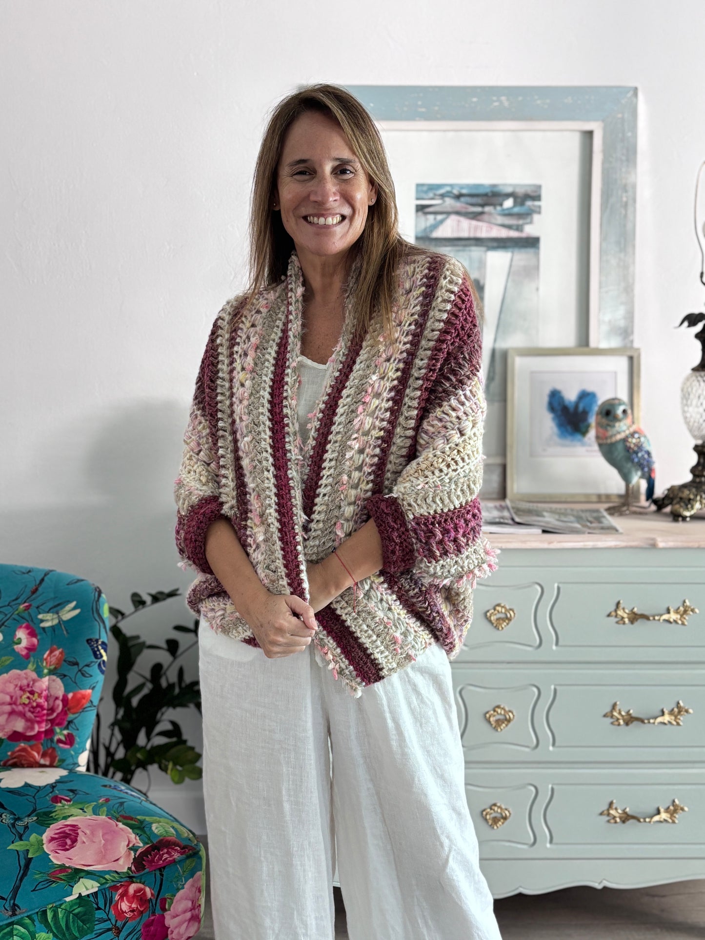 Cardigan Inés Burdeos