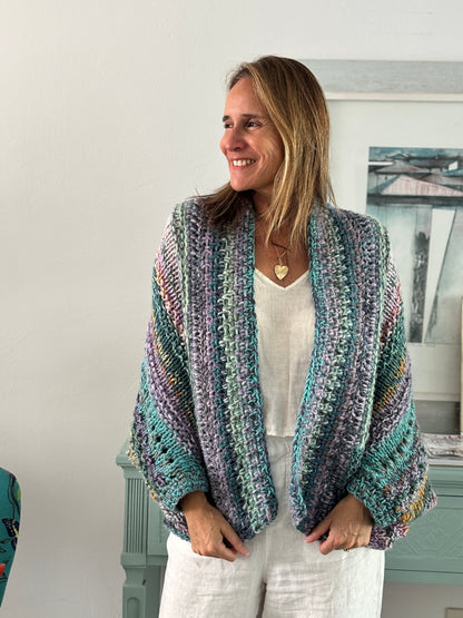 Cardigan Inés Turquesa (único)