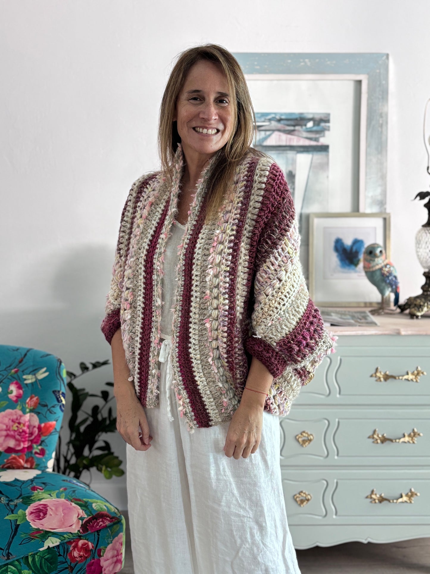 Cardigan Inés Burdeos