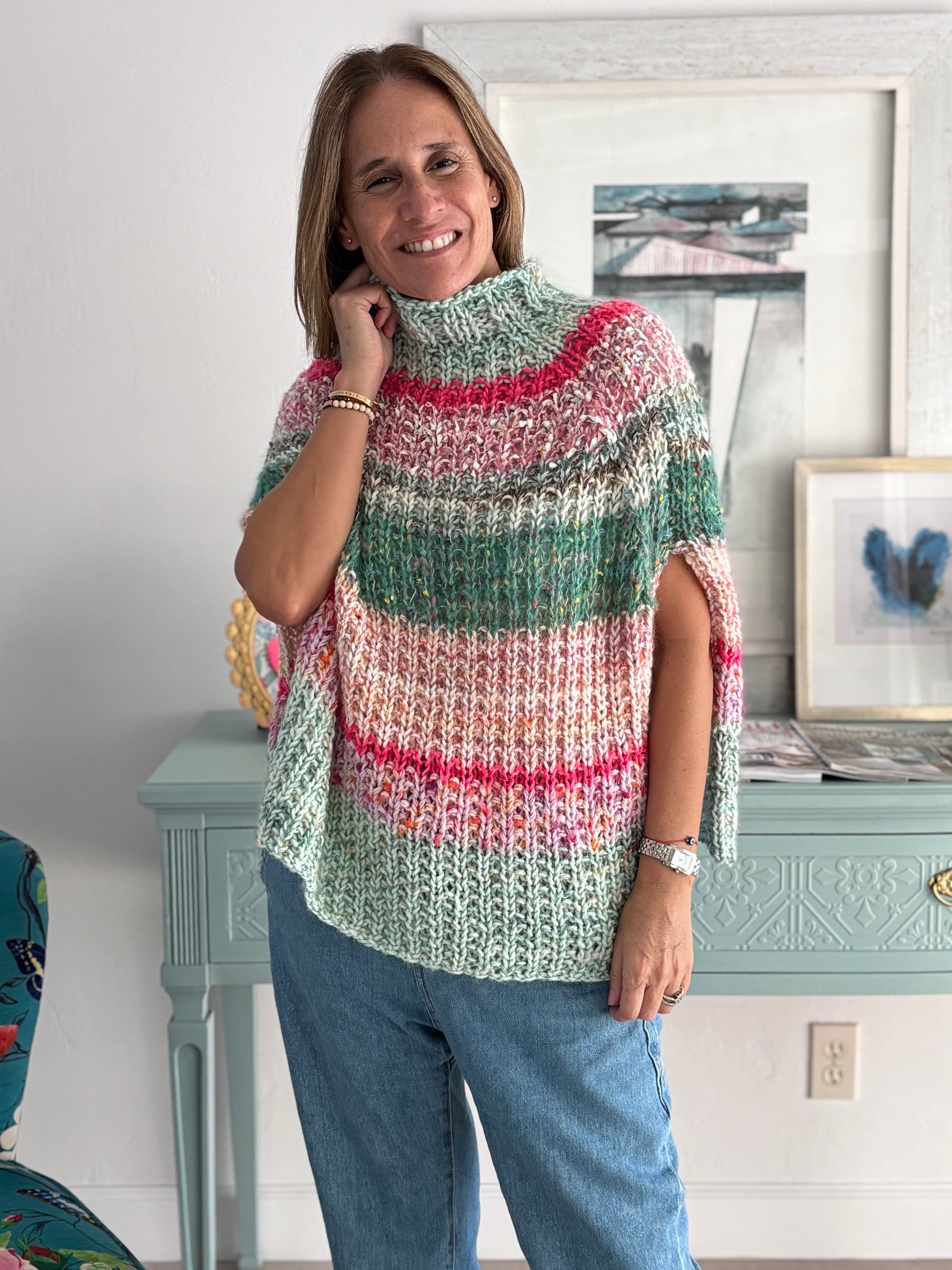 Poncho Alicia Inspirada Hecho a Mano