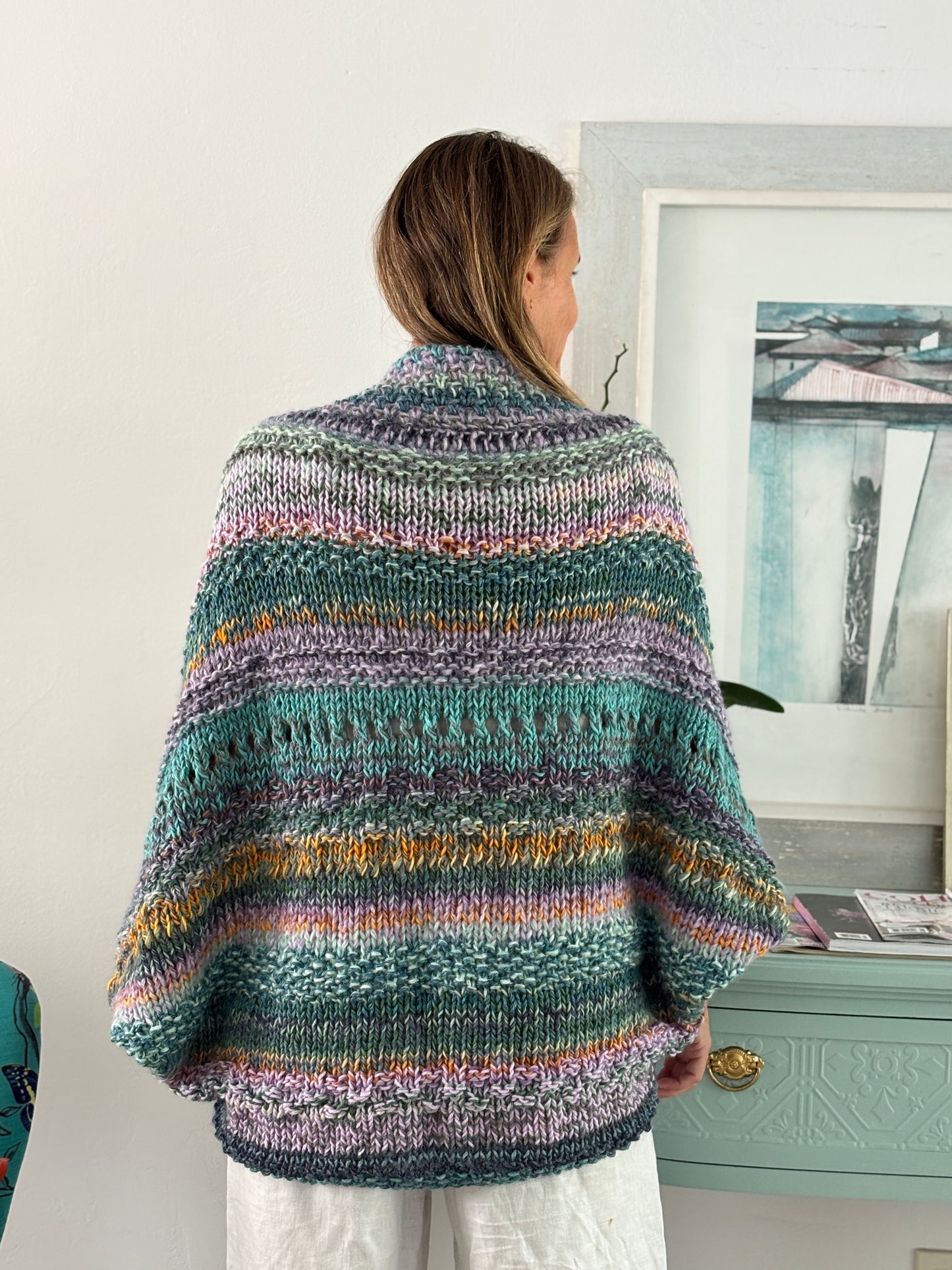 Cardigan Inés Turquesa (único)