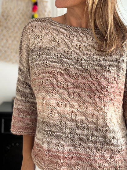 Sweater Kate tejido a mano en punto estrella